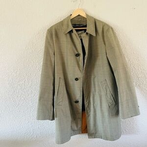 Vintage Micro Plaid All Weather Coat